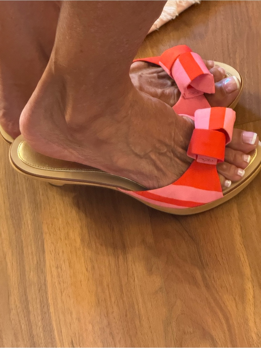 kate spade Pink and Red Bow Slide Mules - Picture 2 of 9